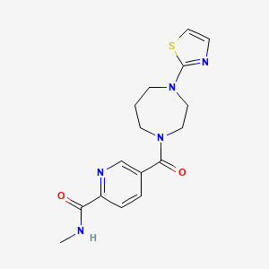 molecular formula C16H19N5O2S B7028996 N-methyl-5-[4-(1,3-thiazol-2-yl)-1,4-diazepane-1-carbonyl]pyridine-2-carboxamide 