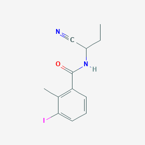 molecular formula C12H13IN2O B7029017 N-(1-cyanopropyl)-3-iodo-2-methylbenzamide 