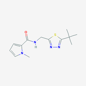 molecular formula C13H18N4OS B7029037 N-[(5-tert-butyl-1,3,4-thiadiazol-2-yl)methyl]-1-methylpyrrole-2-carboxamide 