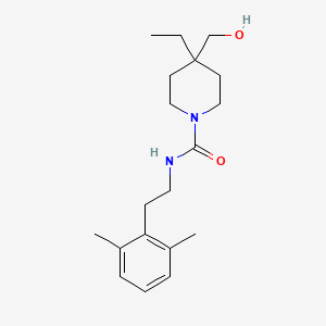 molecular formula C19H30N2O2 B7029042 N-[2-(2,6-dimethylphenyl)ethyl]-4-ethyl-4-(hydroxymethyl)piperidine-1-carboxamide 