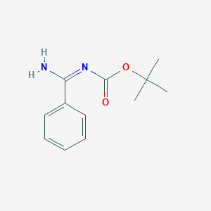 molecular formula C12H16N2O2 B070291 tert-butyl (NE)-N-[amino(phenyl)methylidene]carbamate CAS No. 176240-36-1