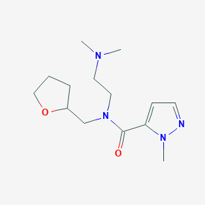 molecular formula C14H24N4O2 B7029361 N-[2-(dimethylamino)ethyl]-2-methyl-N-(oxolan-2-ylmethyl)pyrazole-3-carboxamide 