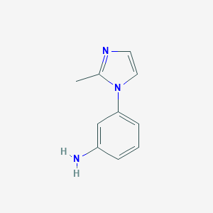 molecular formula C10H11N3 B070298 3-(2-Methyl-1H-imidazol-1-yl)aniline CAS No. 184098-19-9