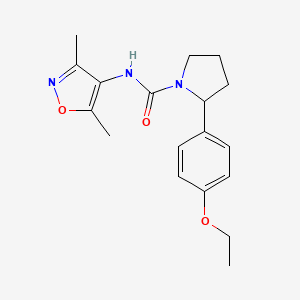 molecular formula C18H23N3O3 B7030008 N-(3,5-dimethyl-1,2-oxazol-4-yl)-2-(4-ethoxyphenyl)pyrrolidine-1-carboxamide 