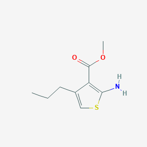 molecular formula C9H13NO2S B070303 Methyl 2-amino-4-propylthiophene-3-carboxylate CAS No. 185215-33-2