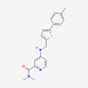 molecular formula C20H21N3OS B7030302 N,N-dimethyl-4-[[5-(4-methylphenyl)thiophen-2-yl]methylamino]pyridine-2-carboxamide 