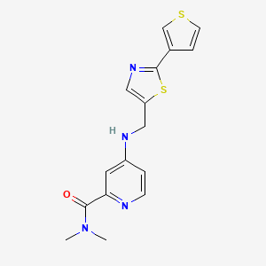 molecular formula C16H16N4OS2 B7030308 N,N-dimethyl-4-[(2-thiophen-3-yl-1,3-thiazol-5-yl)methylamino]pyridine-2-carboxamide 