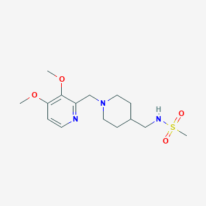 molecular formula C15H25N3O4S B7030482 N-[[1-[(3,4-dimethoxypyridin-2-yl)methyl]piperidin-4-yl]methyl]methanesulfonamide 