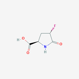 molecular formula C5H6FNO3 B070305 (2R,4S)-4-fluoro-5-oxopyrrolidine-2-carboxylic acid CAS No. 160705-73-7