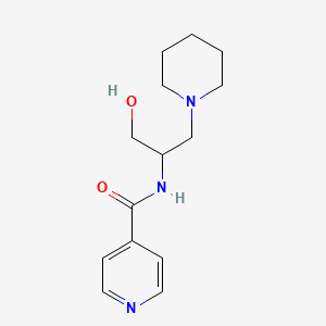 molecular formula C14H21N3O2 B7030590 N-(1-hydroxy-3-piperidin-1-ylpropan-2-yl)pyridine-4-carboxamide 
