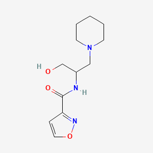 molecular formula C12H19N3O3 B7030596 N-(1-hydroxy-3-piperidin-1-ylpropan-2-yl)-1,2-oxazole-3-carboxamide 