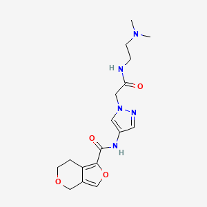 molecular formula C17H23N5O4 B7030784 N-[1-[2-[2-(dimethylamino)ethylamino]-2-oxoethyl]pyrazol-4-yl]-6,7-dihydro-4H-furo[3,4-c]pyran-1-carboxamide 