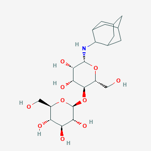 molecular formula C22H37NO10 B070310 beta-D-Glucopyranosylamine, 4-O-beta-D-glucopyranosyl-N-tricyclo(3.3.1.1(sup 3,7))dec-2-yl- CAS No. 178563-29-6