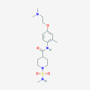 molecular formula C18H30N4O4S B7031030 N-[4-[2-(dimethylamino)ethoxy]-2-methylphenyl]-1-(methylsulfamoyl)piperidine-4-carboxamide 