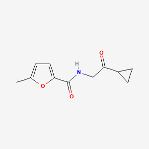 molecular formula C11H13NO3 B7031776 N-(2-cyclopropyl-2-oxoethyl)-5-methylfuran-2-carboxamide 