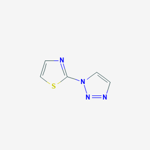 molecular formula C5H4N4S B070319 2-(1H-1,2,3-Triazol-1-yl)thiazole CAS No. 179753-59-4