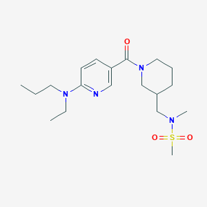 molecular formula C19H32N4O3S B7032068 N-[[1-[6-[ethyl(propyl)amino]pyridine-3-carbonyl]piperidin-3-yl]methyl]-N-methylmethanesulfonamide 