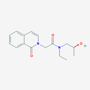 molecular formula C16H20N2O3 B7032153 N-ethyl-N-[(2R)-2-hydroxypropyl]-2-(1-oxoisoquinolin-2-yl)acetamide 