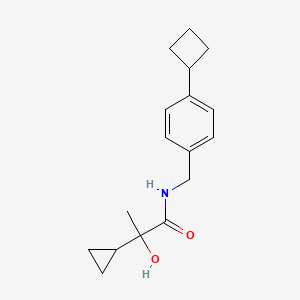 molecular formula C17H23NO2 B7032725 N-[(4-cyclobutylphenyl)methyl]-2-cyclopropyl-2-hydroxypropanamide 