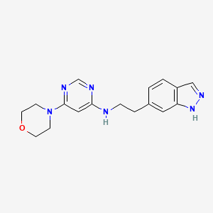 molecular formula C17H20N6O B7032794 N-[2-(1H-indazol-6-yl)ethyl]-6-morpholin-4-ylpyrimidin-4-amine 