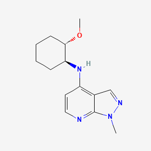 molecular formula C14H20N4O B7032871 N-[(1S,2S)-2-methoxycyclohexyl]-1-methylpyrazolo[3,4-b]pyridin-4-amine 
