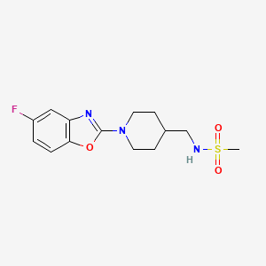 molecular formula C14H18FN3O3S B7032923 N-[[1-(5-fluoro-1,3-benzoxazol-2-yl)piperidin-4-yl]methyl]methanesulfonamide 