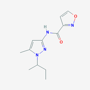 molecular formula C12H16N4O2 B7032928 N-(1-butan-2-yl-5-methylpyrazol-3-yl)-1,2-oxazole-3-carboxamide 