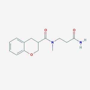 molecular formula C14H18N2O3 B7032971 N-(3-amino-3-oxopropyl)-N-methyl-3,4-dihydro-2H-chromene-3-carboxamide 