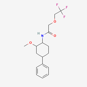 molecular formula C17H22F3NO3 B7033024 N-(2-methoxy-4-phenylcyclohexyl)-2-(2,2,2-trifluoroethoxy)acetamide 