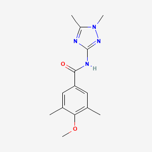 molecular formula C14H18N4O2 B7033120 N-(1,5-dimethyl-1,2,4-triazol-3-yl)-4-methoxy-3,5-dimethylbenzamide 