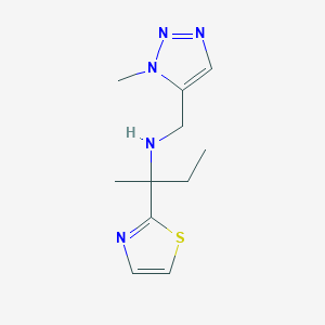 molecular formula C11H17N5S B7033121 N-[(3-methyltriazol-4-yl)methyl]-2-(1,3-thiazol-2-yl)butan-2-amine 