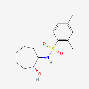 molecular formula C15H23NO3S B7033176 N-[(1R,2R)-2-hydroxycycloheptyl]-2,4-dimethylbenzenesulfonamide 