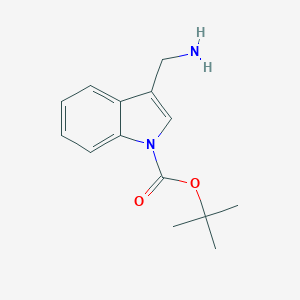 molecular formula C14H18N2O2 B070332 Tert-butyl 3-(aminomethyl)-1H-indole-1-carboxylate CAS No. 188988-46-7