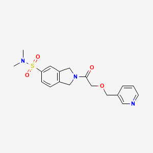 molecular formula C18H21N3O4S B7033261 N,N-dimethyl-2-[2-(pyridin-3-ylmethoxy)acetyl]-1,3-dihydroisoindole-5-sulfonamide 