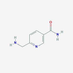 molecular formula C7H9N3O B070334 6-(Aminomethyl)nicotinamide CAS No. 182159-58-6
