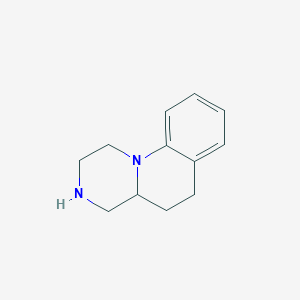 molecular formula C12H16N2 B070335 2,3,4,4a,5,6-hexahydro-1H-pyrazino[1,2-a]quinoline CAS No. 182208-68-0