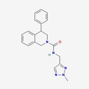 molecular formula C20H21N5O B7033575 N-[(2-methyltriazol-4-yl)methyl]-4-phenyl-3,4-dihydro-1H-isoquinoline-2-carboxamide 