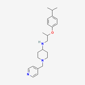 molecular formula C23H33N3O B7033631 N-[2-(4-propan-2-ylphenoxy)propyl]-1-(pyridin-4-ylmethyl)piperidin-4-amine 