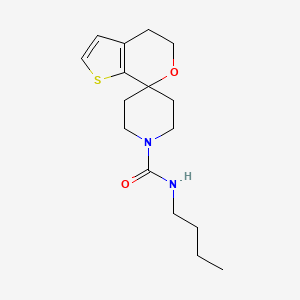 molecular formula C16H24N2O2S B7033856 N-butylspiro[4,5-dihydrothieno[2,3-c]pyran-7,4'-piperidine]-1'-carboxamide 