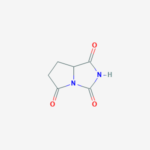 molecular formula C6H6N2O3 B070339 Dihydro-1H-pyrrolo[1,2-c]imidazole-1,3,5(2H,6H)-trione CAS No. 164015-09-2