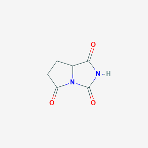 molecular formula C6H6N2O3 B070339 1H-Pyrrolo[1,2-c]imidazole-1,3,5(2H,6H)-trione,dihydro-(9CI) CAS No. 164015-09-2