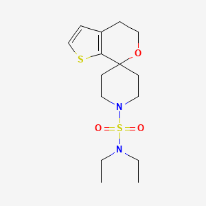 molecular formula C15H24N2O3S2 B7033908 N,N-diethylspiro[4,5-dihydrothieno[2,3-c]pyran-7,4'-piperidine]-1'-sulfonamide 