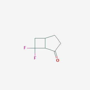 molecular formula C7H8F2O B070341 7,7-Difluorobicyclo[3.2.0]heptan-2-one CAS No. 161941-22-6