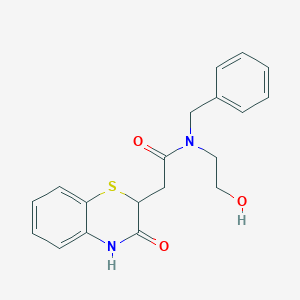 molecular formula C19H20N2O3S B7034314 N-benzyl-N-(2-hydroxyethyl)-2-(3-oxo-4H-1,4-benzothiazin-2-yl)acetamide 