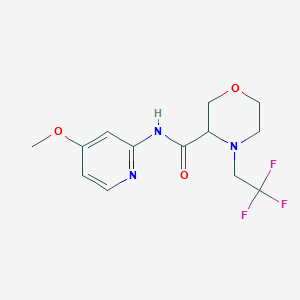 molecular formula C13H16F3N3O3 B7034374 N-(4-methoxypyridin-2-yl)-4-(2,2,2-trifluoroethyl)morpholine-3-carboxamide 