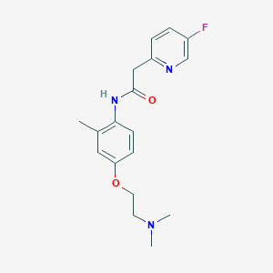 molecular formula C18H22FN3O2 B7034378 N-[4-[2-(dimethylamino)ethoxy]-2-methylphenyl]-2-(5-fluoropyridin-2-yl)acetamide 