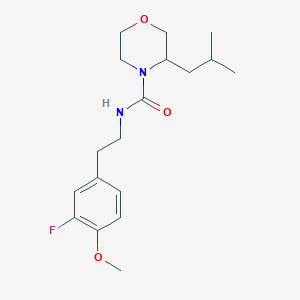 molecular formula C18H27FN2O3 B7034501 N-[2-(3-fluoro-4-methoxyphenyl)ethyl]-3-(2-methylpropyl)morpholine-4-carboxamide 
