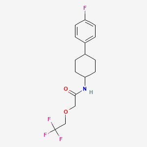 molecular formula C16H19F4NO2 B7034772 N-[4-(4-fluorophenyl)cyclohexyl]-2-(2,2,2-trifluoroethoxy)acetamide 