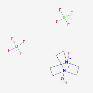 molecular formula C6H13B2F9N2O B070352 1-Fluoro-4-hydroxy-1,4-diazoniabicyclo[2.2.2]octane bis(tetrafluoroborate) CAS No. 172090-26-5