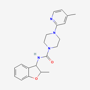 molecular formula C20H24N4O2 B7035231 N-(2-methyl-2,3-dihydro-1-benzofuran-3-yl)-4-(4-methylpyridin-2-yl)piperazine-1-carboxamide 